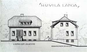 Huvila Lansan toteutumattomat piirustukset vuodelta 1938: Raoul Malmcronan arkisto